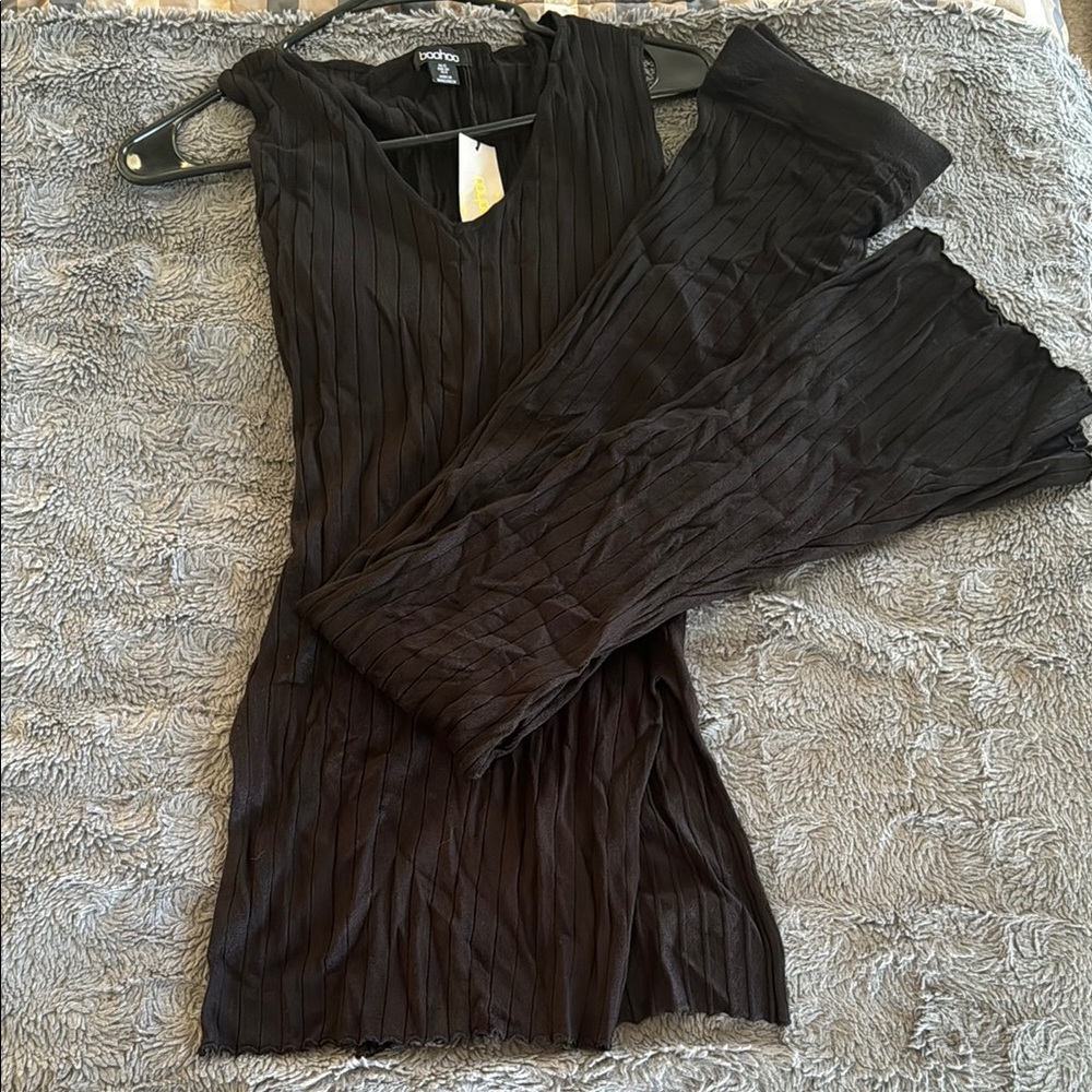 Black 2 piece knit set